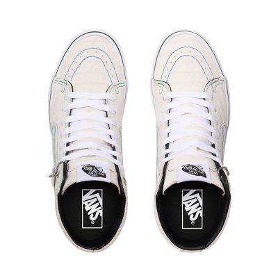 Vans Emboss Sk8-Hi - Kadın Bilekli Ayakkabı (Beyaz)